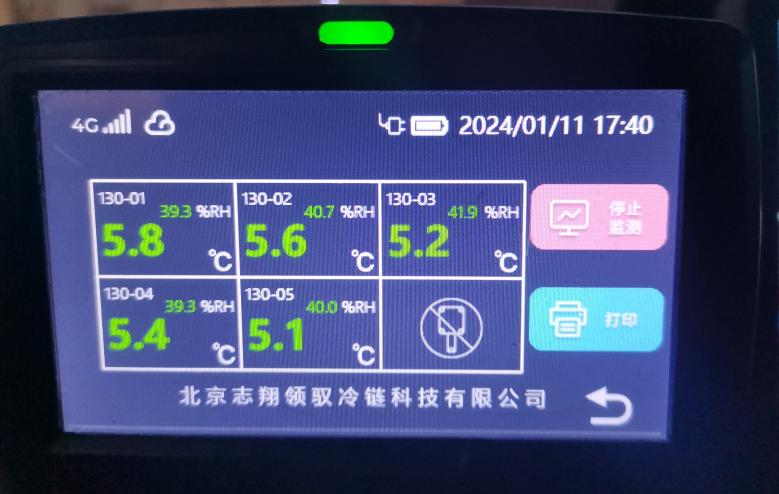 冷鏈車(chē)載溫濕度監(jiān)測(cè)顯示屏